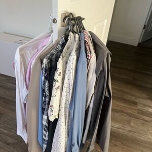 Various men’s button up’s-  Striped and Solid Shirt Collection